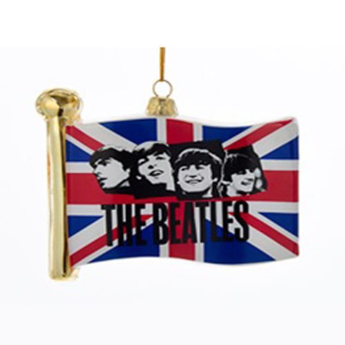 The Beatles Flag 4 1/2-Inch Glass Ornament